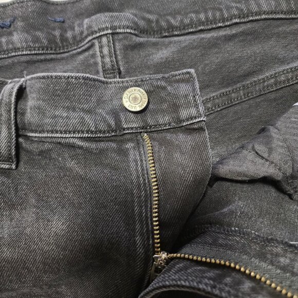 GAP Black Wash Stretch Denim High Rise Stride Wide Leg Jeans - Picture 3 of 6